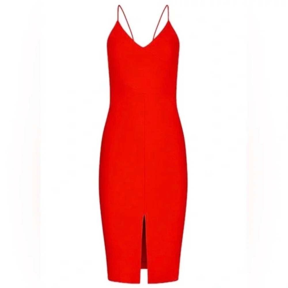 LIKELY Red Strappy Midi Dress - Size 6